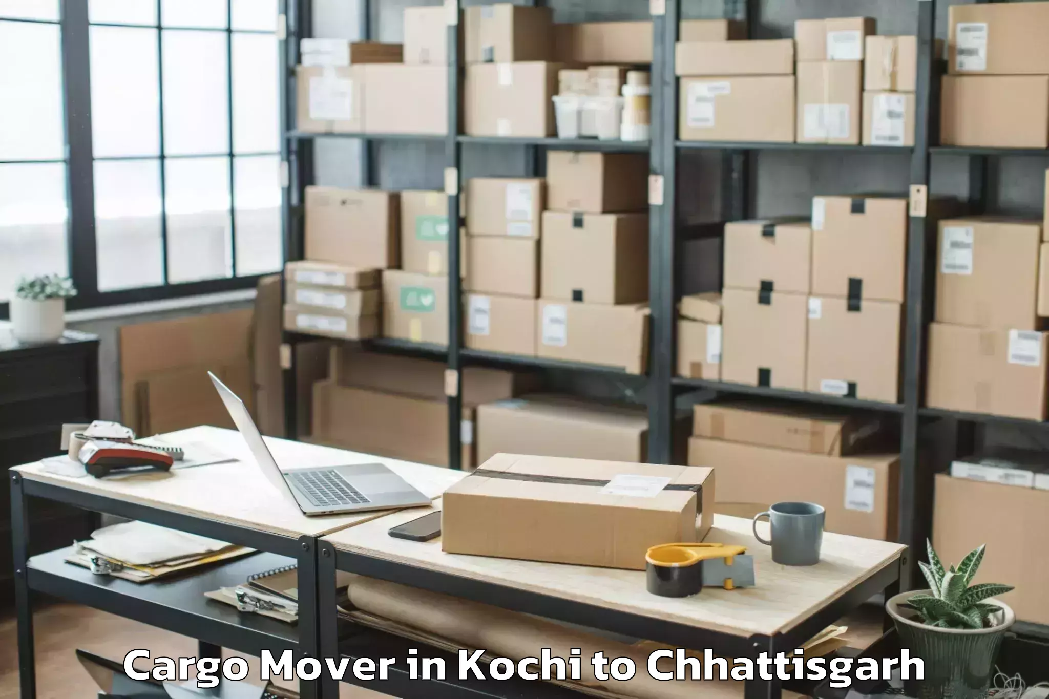 Book Kochi to Pandit Ravishankar Shukla Univ Cargo Mover Online